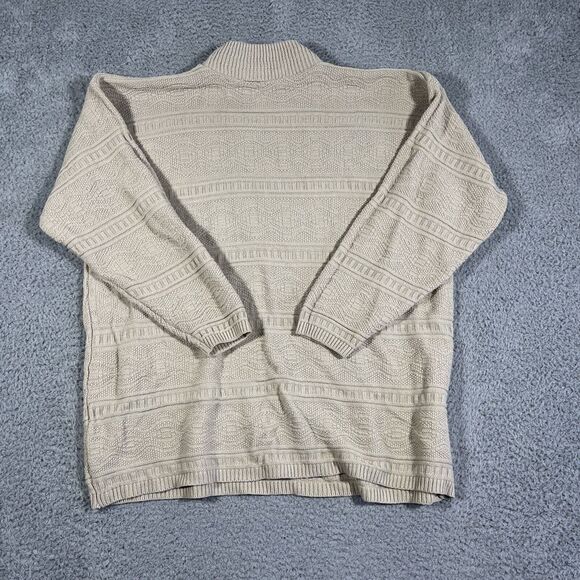 Vintage Basic Editions Pullover Knit Sweater Beige XL Neutral Basic Cottagecore - Picture 4 of 7